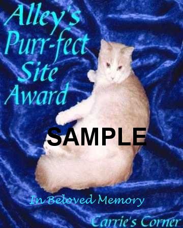 Alley's Purrfect Site Award